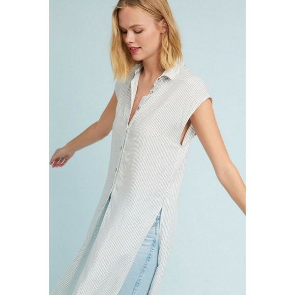 Anthropologie Tops - Anthro Tina + Jo Zoma Buttondown maxi blouse SZ L